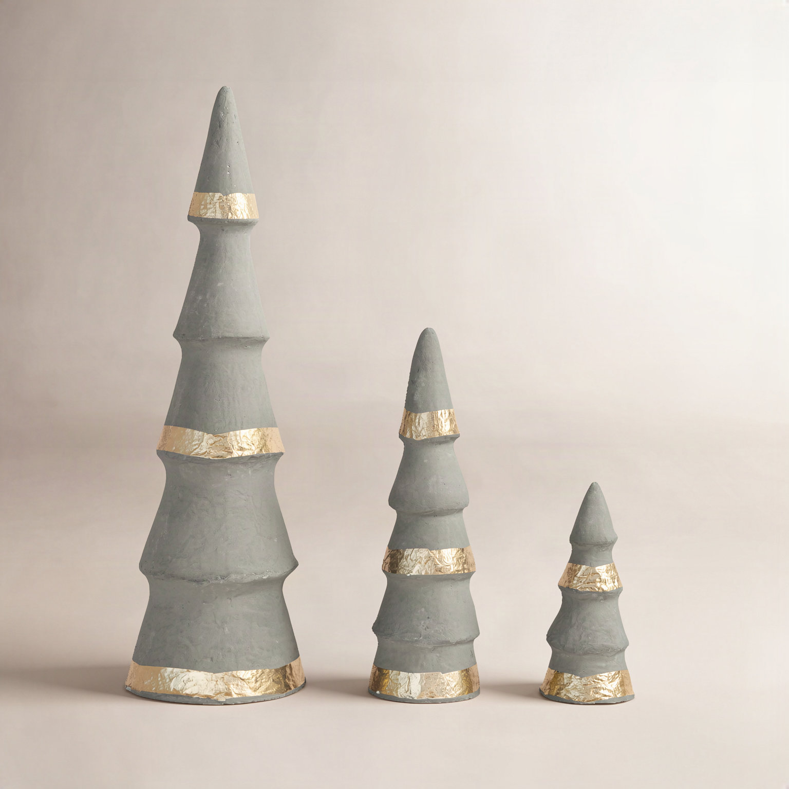 Tabletop Christmas Tree Set, Gray