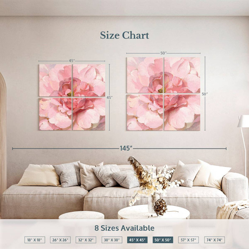 Pivoine Harnek Blush, H 50 po x l 50 po