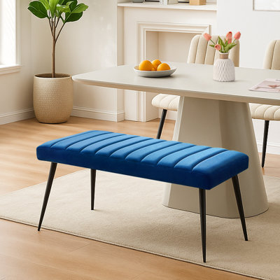 Velvet Upholstered Bench