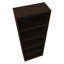Stained Walnut Bookcase With Open Storage And 5 Shelves