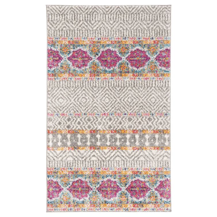 Christa Geometric Gray/Ivory Area Rug