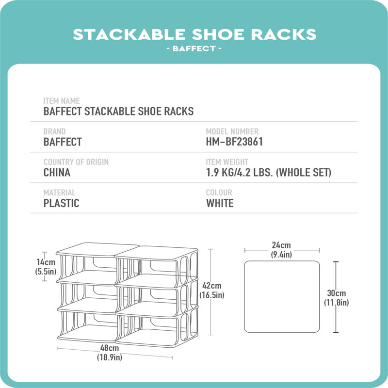 8 Pair Shoe Rack