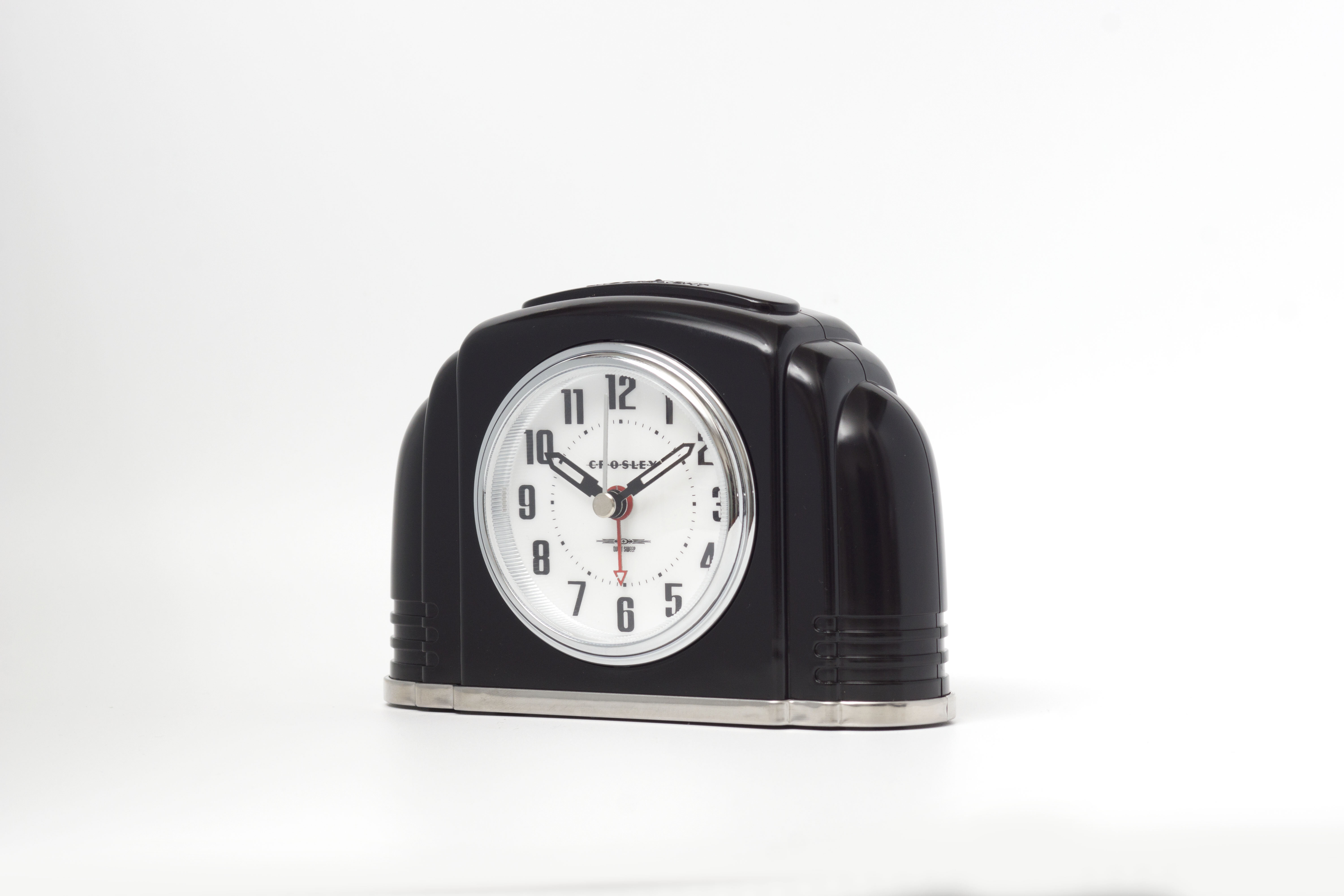 Crosley Analog Quartz Tabletop Clock with Alarm in Black Wayfair