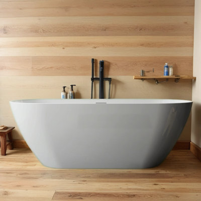 63.1'' x 28.81'' Freestanding Soaking Acrylic Bathtub