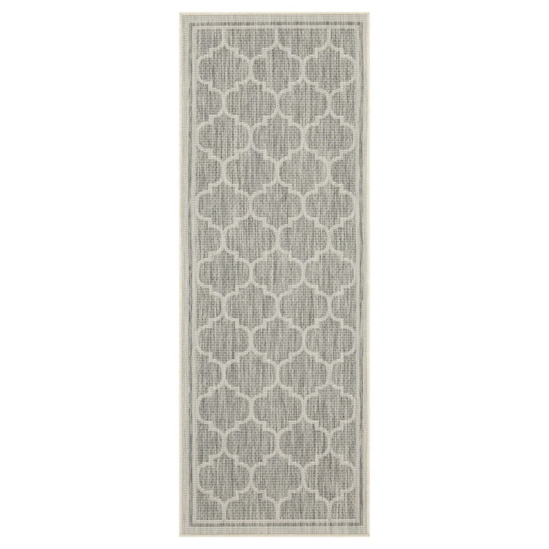 Sunshine GC_HAR2006 Silver 2 Ft. 7 In. X 7 Ft. 3 In. Indoor/Outdoor Area Rug, Runner 2'7" x 7'3"