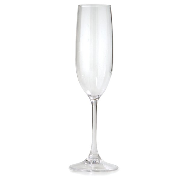 Plastic Champagne Flutes Disposable - Silver Glitter with A Silver Rim - [1 Box of 36 ] 6.5 oz - Premium Toasting Glass - Elegant Stylish Mimosa