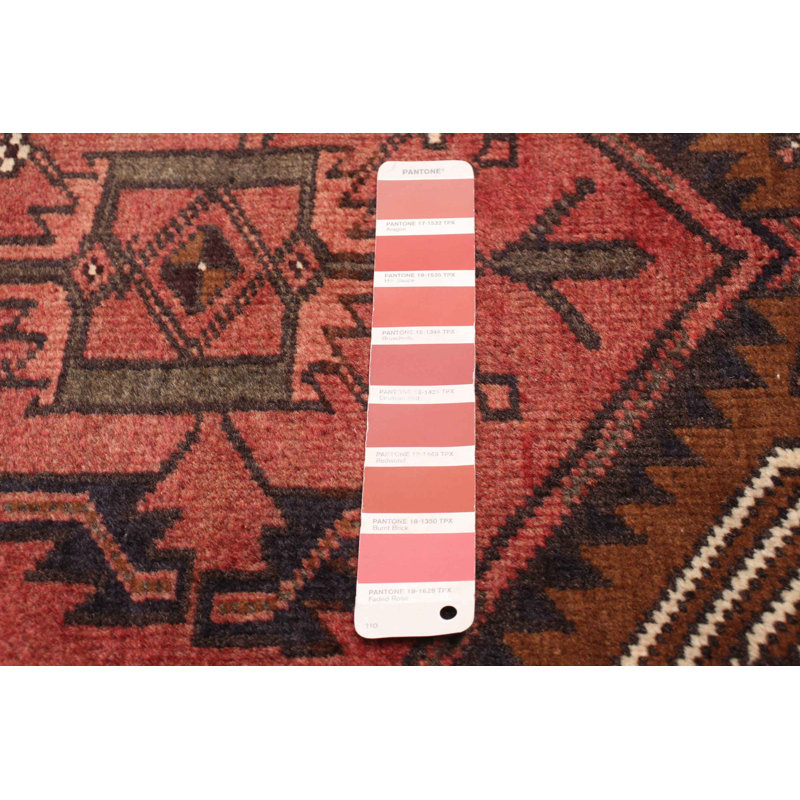 Tapis de couloir unique en laine noué à la main 3 pi 7 po x 10 pi 8 po nouvel âge Jesse-James