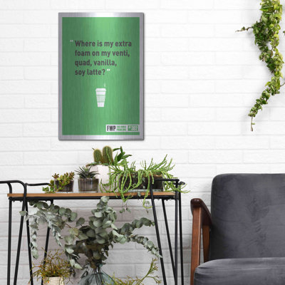 «Soy Latte» par JJ Brando, art mural en métal