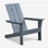 Fauteuil Adirondack d'extérieur pour la détente, fauteuil d'extérieur en PEHD résistant aux intempéries, chaise de jardin pour terrasse sur le patio extérieur, balcon, gris