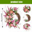 Couronne élégante de pivoines artificielles. Décoration de porte de printemps luxueuse 15,7 po. Décoration murale rustique de style maison de campagne rustique. Décoration de mariage et douche nuptiale romantique. Cadeau de Pâques et de la fête des Mères