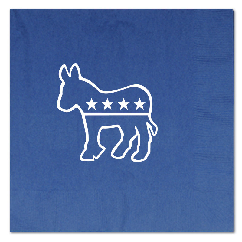 Serviette 6,5 po démocratique repas Marinez, Bleu
