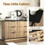 Armoire de rangement multifonctionnelle à six tiroirs avec présentoir de table et glissières lisses, 47,2 * 15,7 * 29,6 pouces, coins arrondis, pour l'organisation du salon de la chambre à coucher, matériau minimaliste