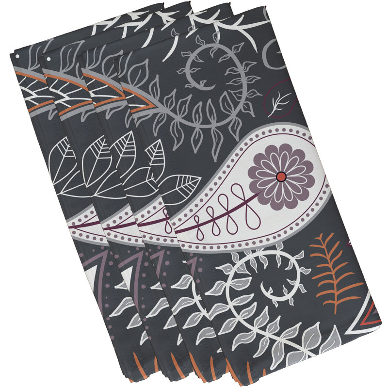 Carbajal Polyester Square Napkin, 18" W x 18" L, Gray