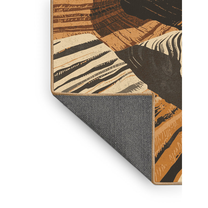 Tapis brun doux moelleux Tonnele Country, 2 x 5