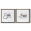 Cats Over People - Ensemble de 2 encadrements d'art textuel sur toile-871276921-871276926