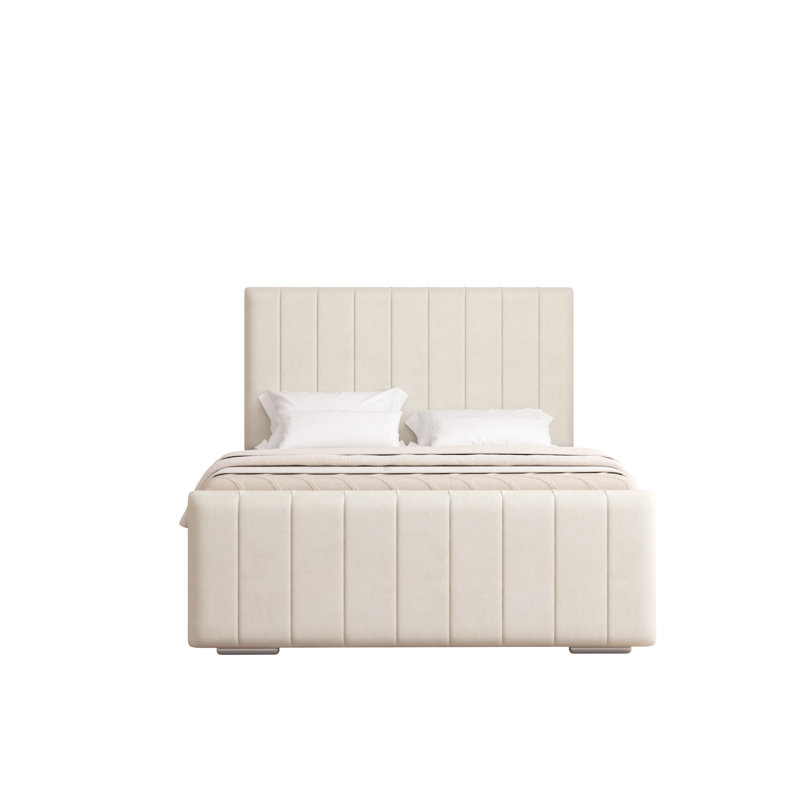 Scarlette Upholstered Bed Frame, Cream, Single (3')