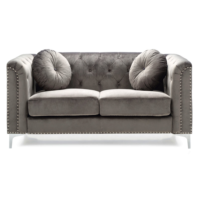 Causeuse Contemporary, Gris foncé