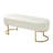 Ferdinand 48" W Velvet Upholstered Living Room Bench with Horseshoe-shaped Metal Legs-126949510