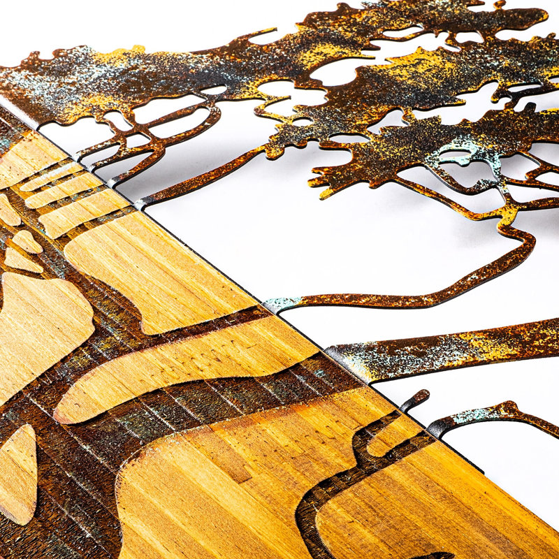 Handmade Wall Decor on Solid Wood