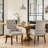 Seita Tufted Chenille Upholstered Dining Arm Chairs-1120836150-1120836144