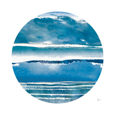 By The Sea Circle by Jess Aiken - Wrapped Canvas Print