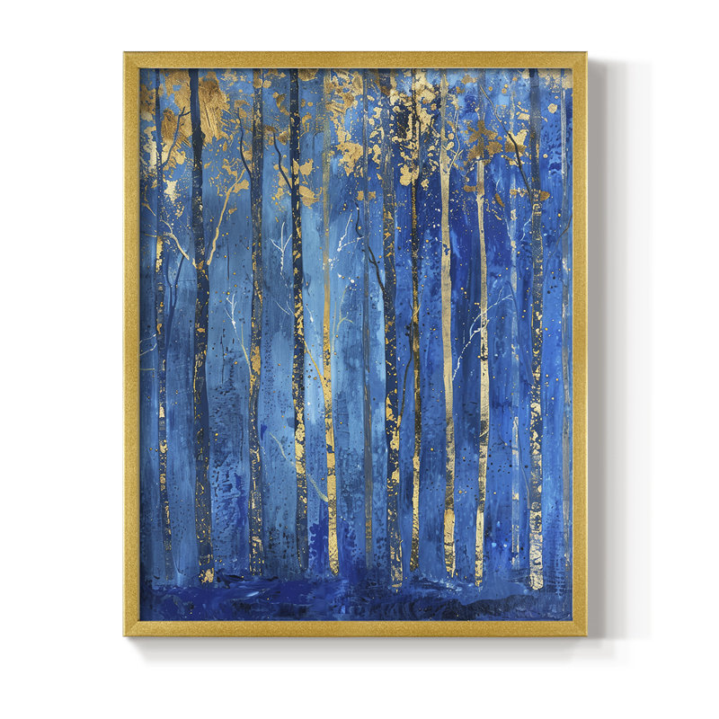 ABSTRACT Series VII, reproduction encadrée - bois massif, H 11 po x l 9 po, Doré