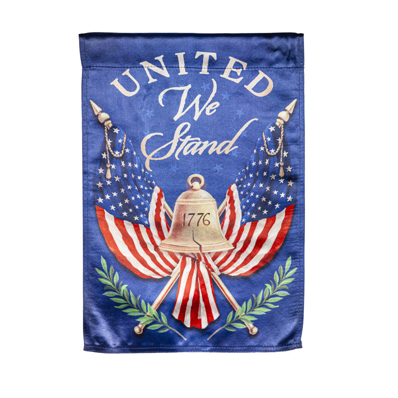Drapeau de jardin en polyester 18 x 12,5 United We Stand
