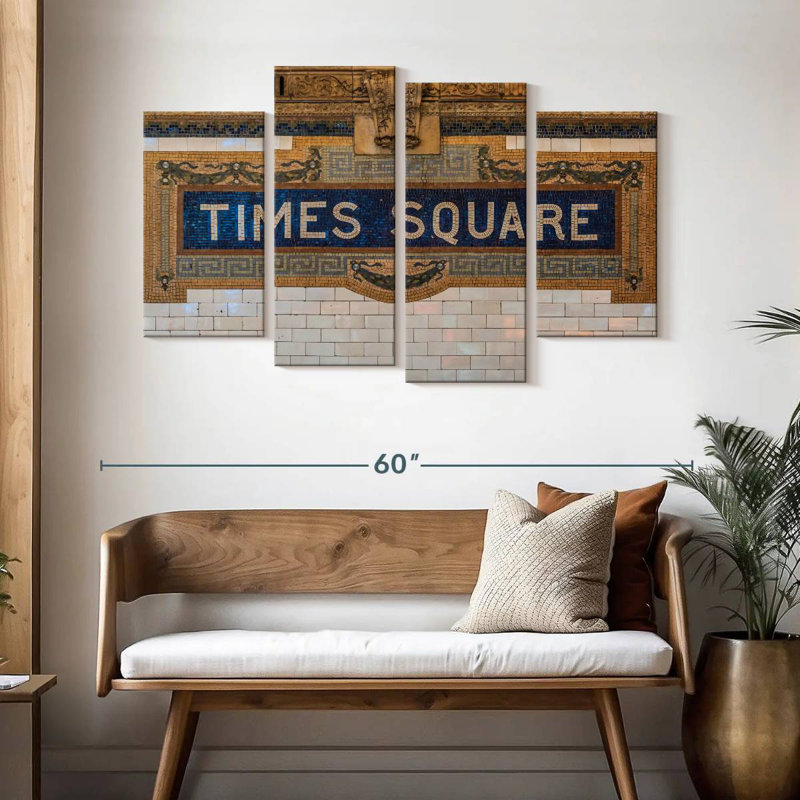 Nicci Mosaic Times Square Sign, 32" H x 52" W