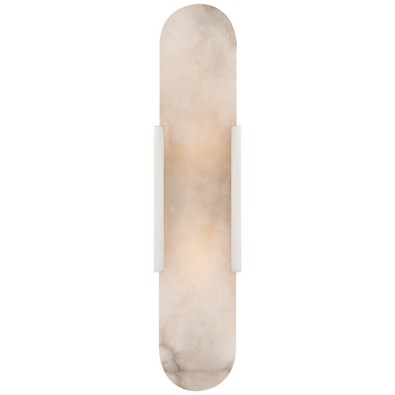 Kelly Wearstler Melange 28" Elongated Sconce, 28", Polished Nickel