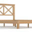 Lit plateforme Garen Mid-Century avec structure en bambou et tête de lit en X-126137652-126137655