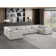 Top Grain Italian Leather 8-Piece U-Shaped Modular Power Reclining Sectional With 2 Power Recliners & Power Headrests