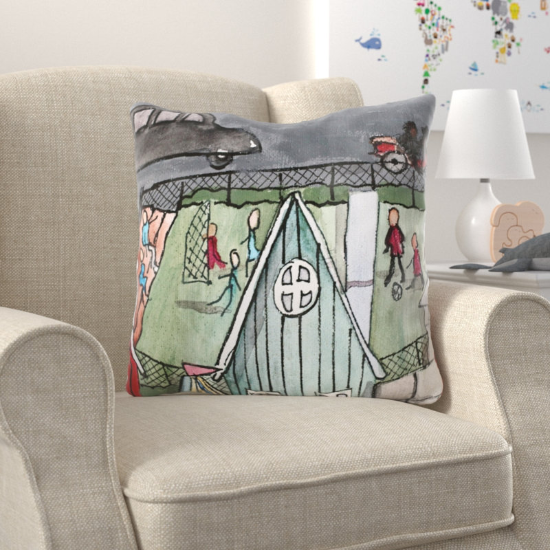 Coussin décoratif art Swinton, Microsuède, Intérieur