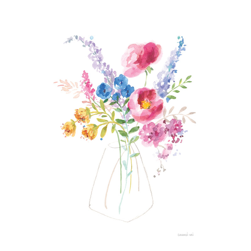 «Semi Semi Abstract Floral» par Danhui Nai, H 30 po x l 20 po