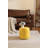 11.8In Small Round Faux Leather Upholstered Ottoman-125374301