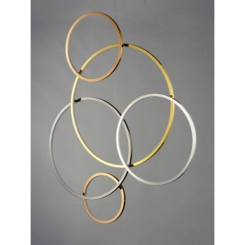 Aleria 5 - Light Gold/Silver LED Unique/Statement Pendant