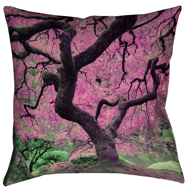 Coussin Justin Duane, 18 po x 18 po, Rose