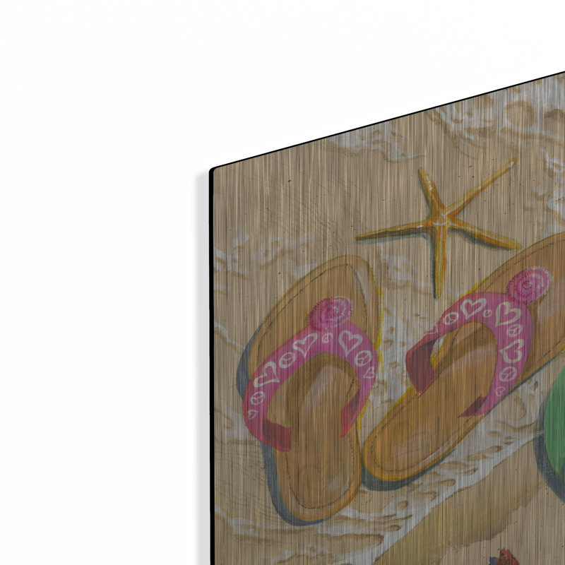 Art mural en métal Dovecove «Flip Flop Family» par Scott Westmoreland, H 24 po x l 36 po