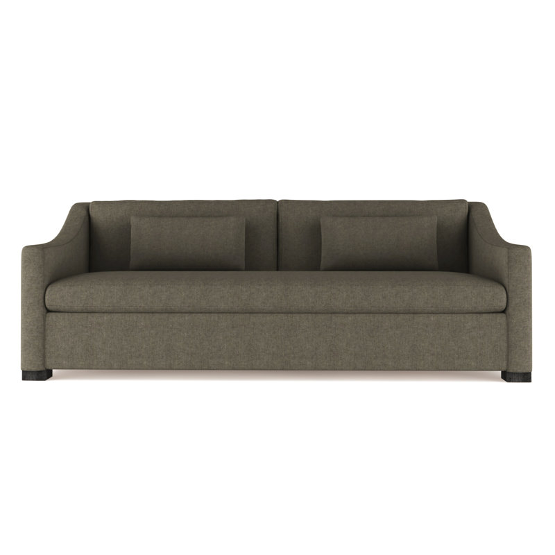 Crosby Slope Arm Sofa, 32.5" H x 84" W x 43" D, Plush Velvet Graphite, Weathered