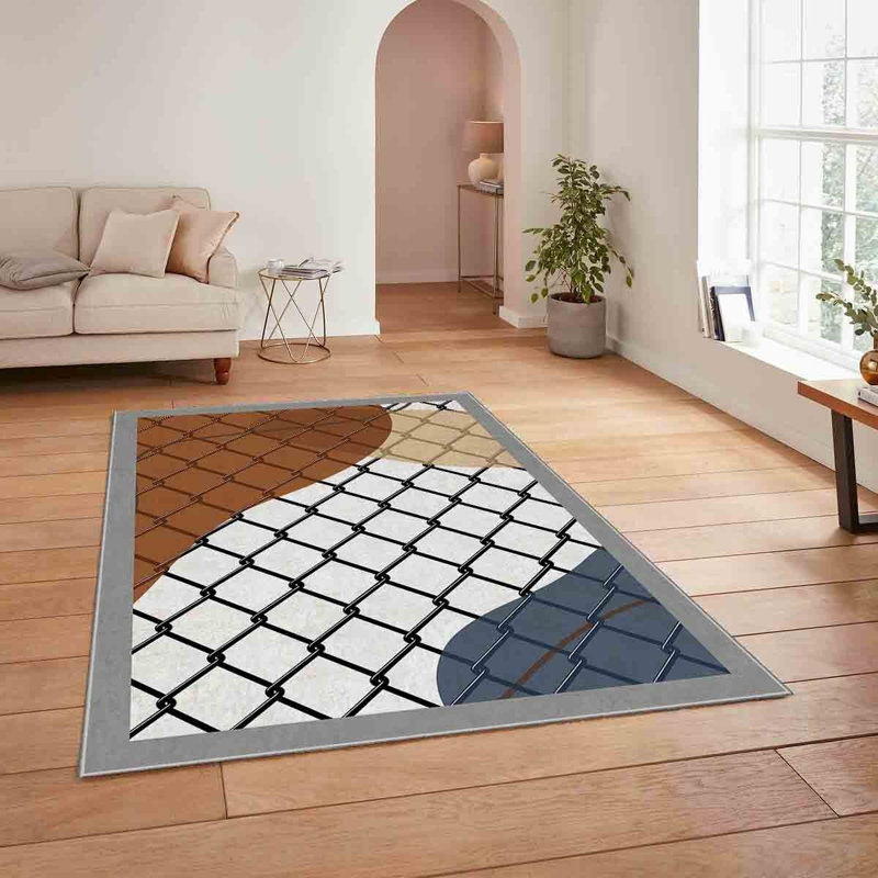 Luxurious Woven Carpet, 100% Polyester, 70.9 x 110.2 Inches | 740 g/m², Non-Slip Felt Dot Underside, 0.2 Inch Pile Height | Machine Washable, Easy Care, Perfect for Living Room & Bedroom Décor