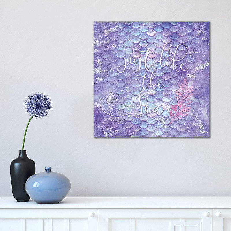 Like The Sea B by Kimberly Allen - Print on Canvas, Wrapped Canvas, 45.72cm H x 45.72cm W x 3.81cm D