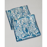 THE ENCHANTED WOODLAND DUSK BLUE TABLE RUNNER