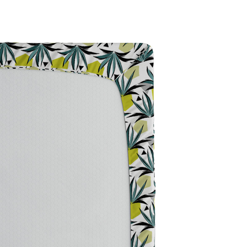 Microfiber Floral Fitted Sheet, Twin Fitted Sheet