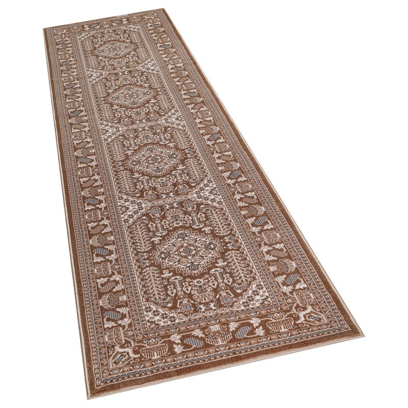 Eden Rectangle Floral Berber Indoor / Outdoor Area Rug, Rectangle 60 x 220 cm