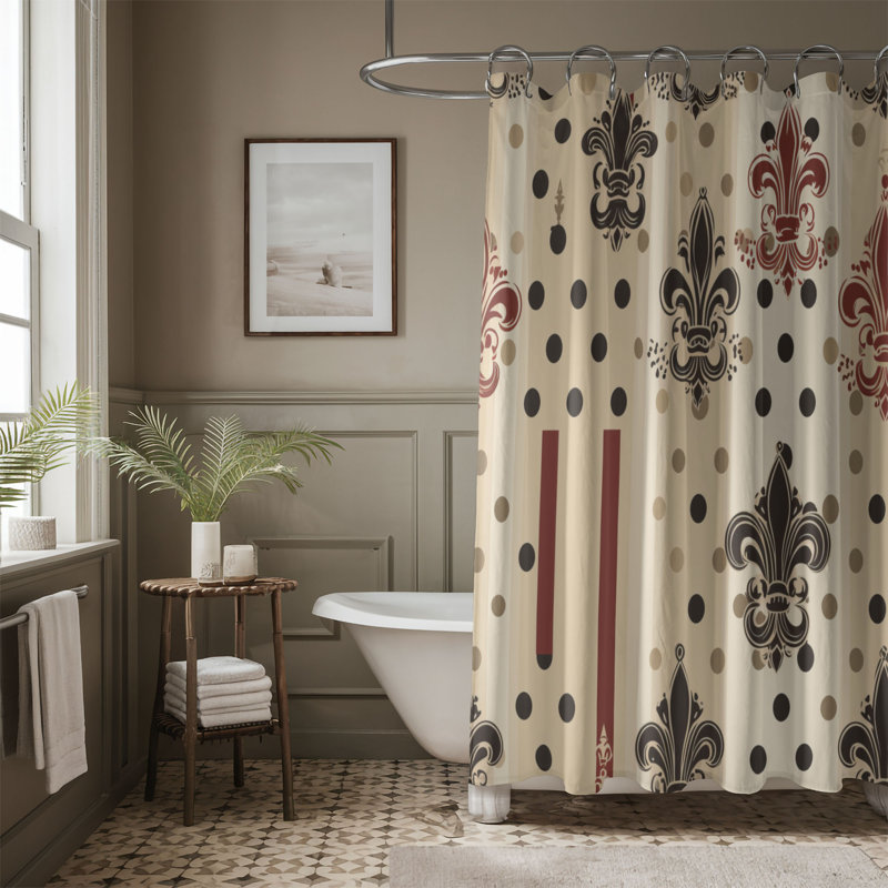 Rideau de douche Damask Serenity - Premium, H 74 po x l 71 po