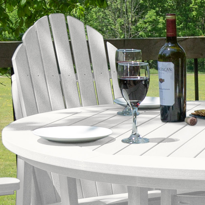 Anette 4-Person 48" Round, Counter-Height Dining Set, White