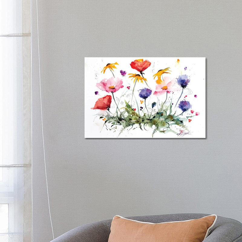 « Wildflowers » par Dean Crouser, reproduction d’art, H 18 po x l 26 po x P 1,5 po, Toile tendue, Aucun mat