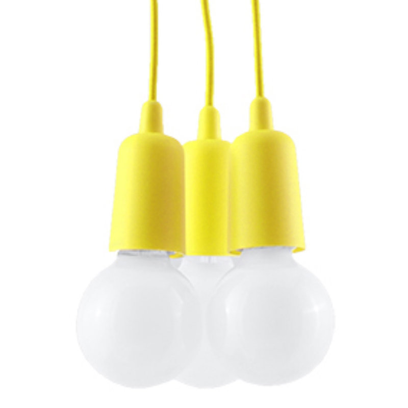 Borofsky - Light White Pendant, Yellow, 3 Lights