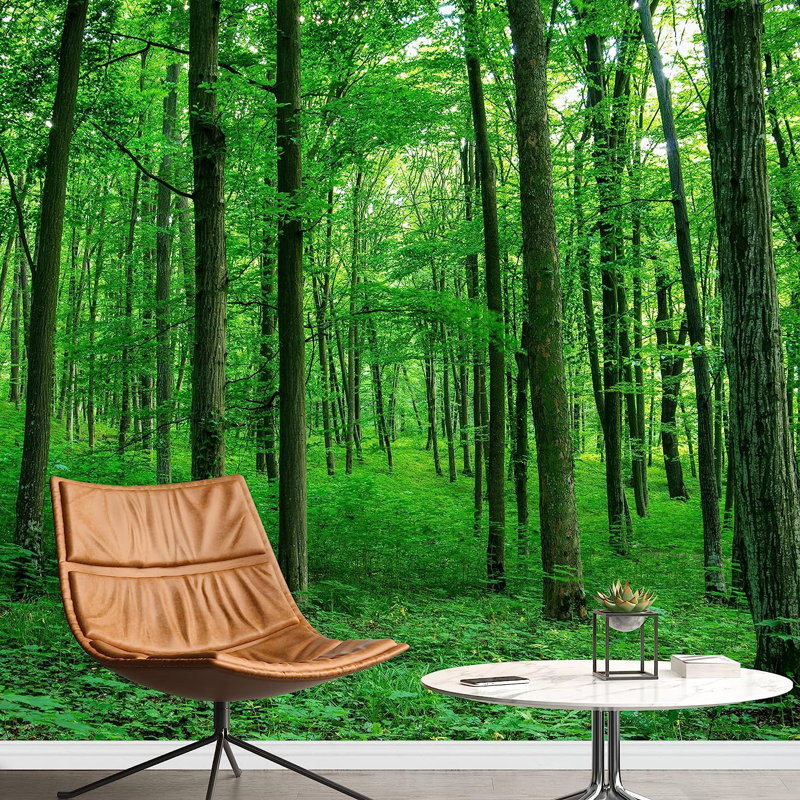 Forest Nature Landscape Peel & Stick Border, 100" L x 144" W