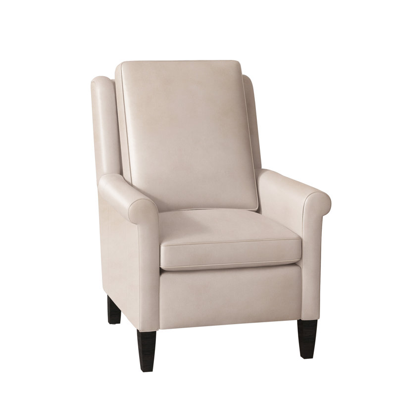 Fauteuil inclinable standard Timber, Cuir véritable blanc Milestone, Plantation, Manuel