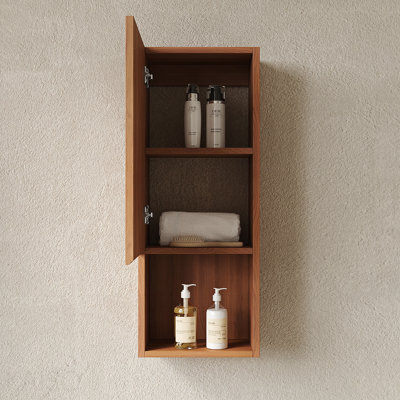 Armoire murale de 35 po de hauteur, armoire de rangement étroite avec porte et tablettes, convient aux petits espaces